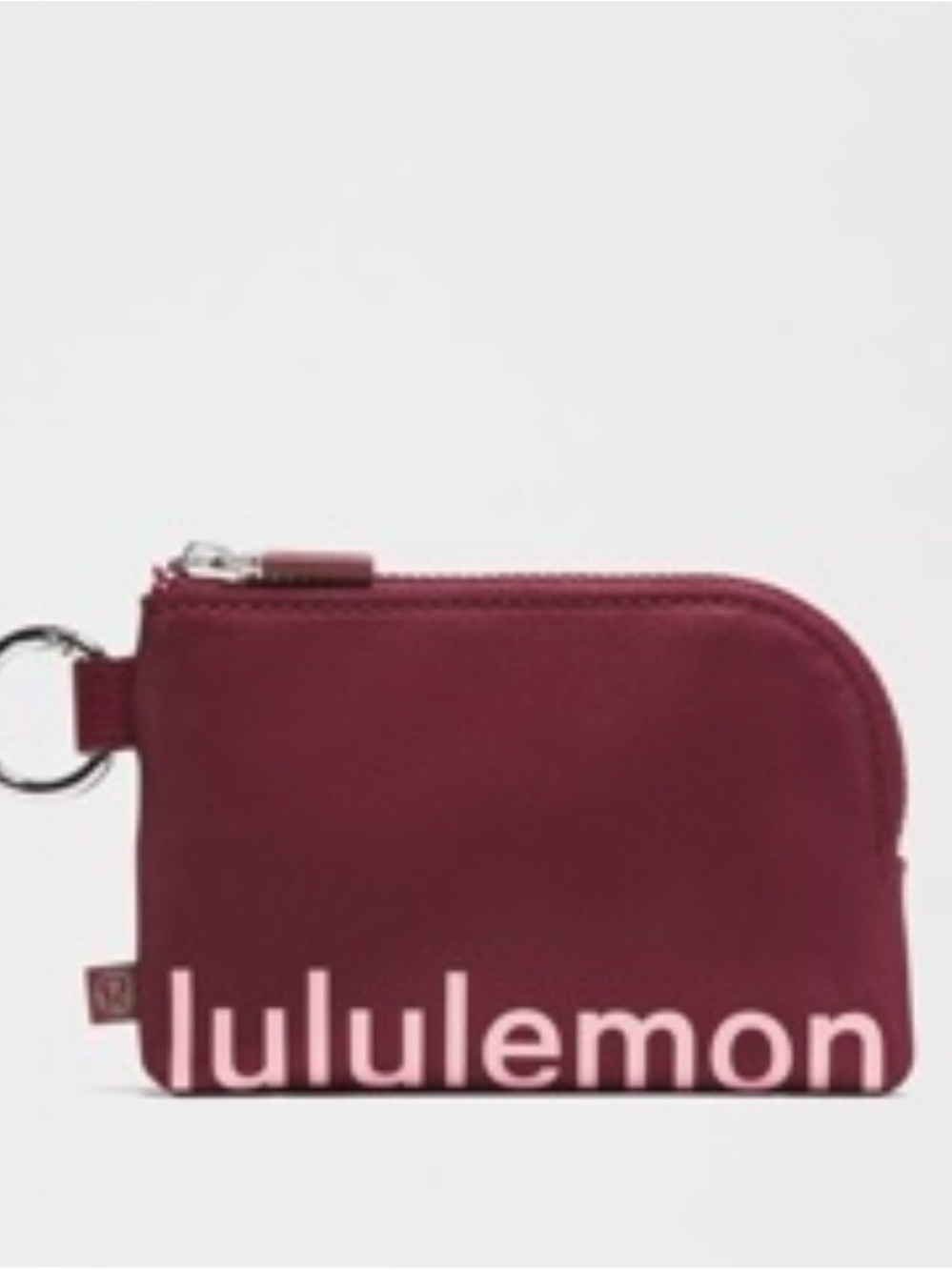 LULULEMON Clippable Card Holder - Deep Luxe/ Pink Tide.